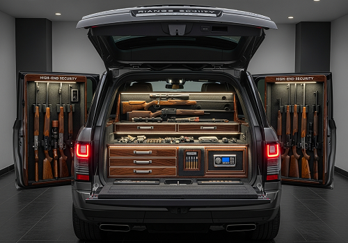 حالا یک رنج روور ۶۵۰ هزار دلاری وجود داره که تقریباً اتاق اسلحه مخصوص به خودش رو داره!